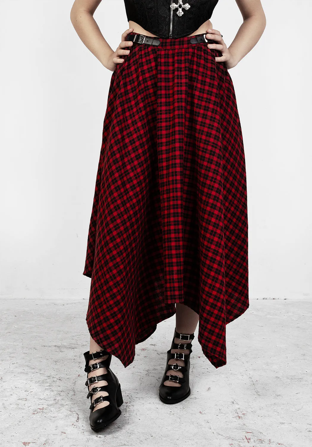 Dreadful Handkerchief Midi Skirt