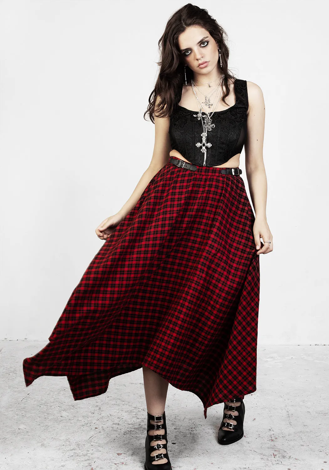 Dreadful Handkerchief Midi Skirt