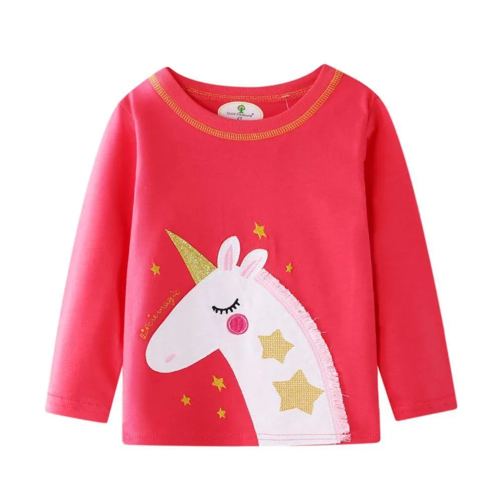 DREAMY UNICORN LONG SLEEVES PINK T-SHIRT