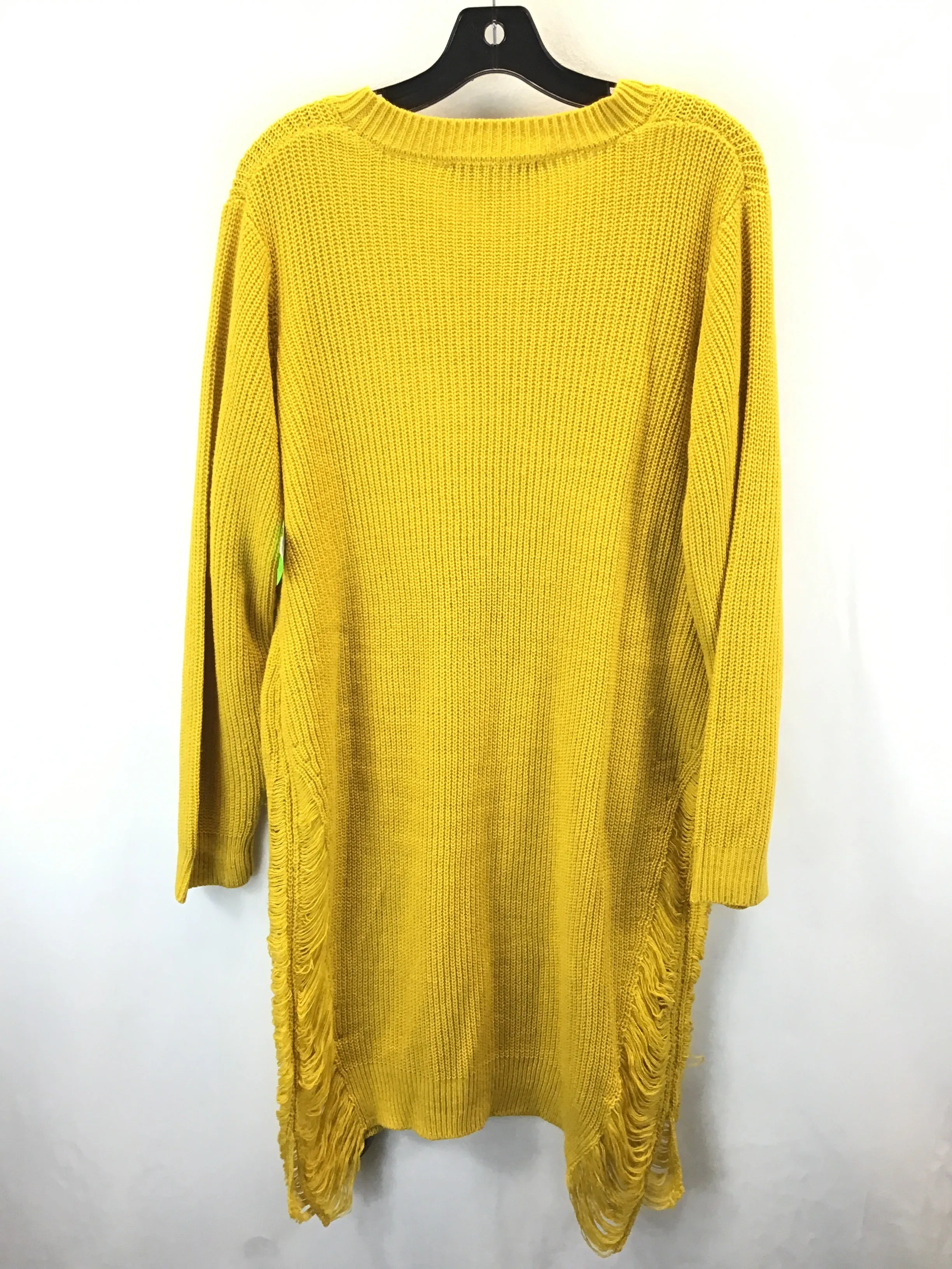 Dress Casual Midi By Clothes Mentor In Yellow, Size: 2x