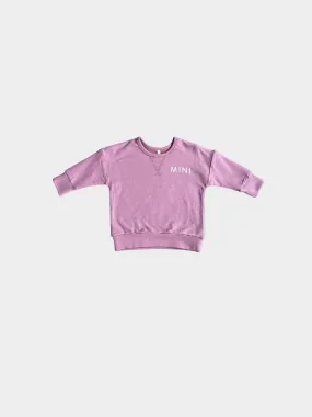 Drop-Shoulder Pullover - Mini in Mauve