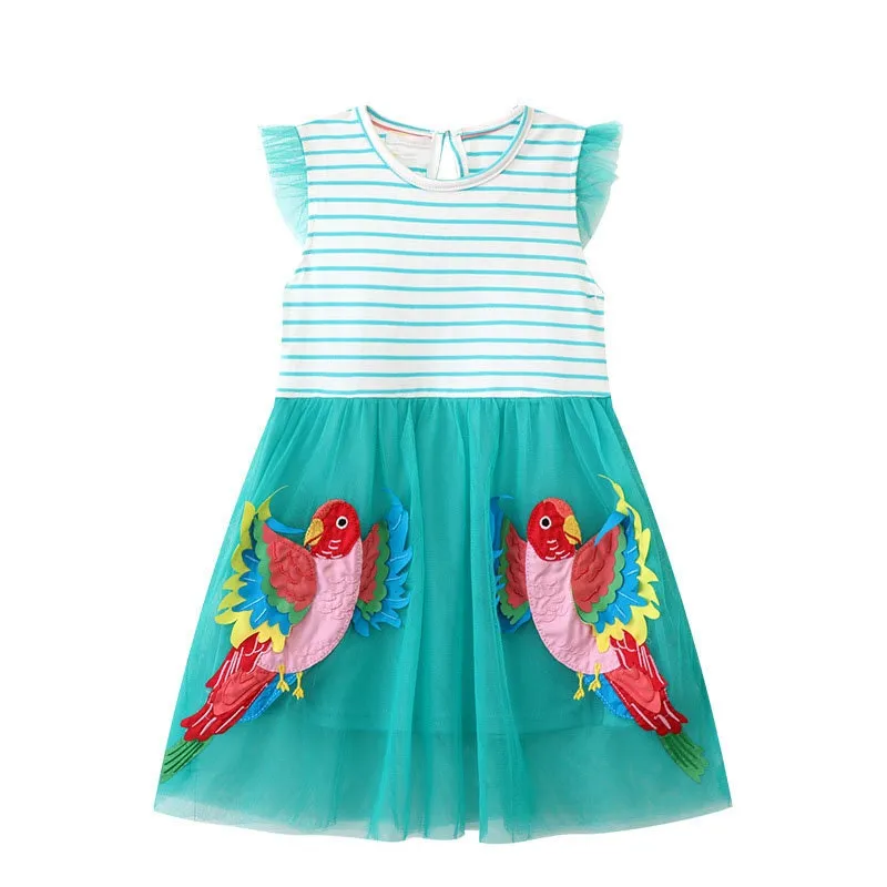 Embroidered Girls Sleeveless Summer Dress