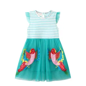 Embroidered Girls Sleeveless Summer Dress