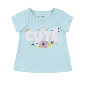 First Impressions Graphic Print T-Shirt With Applique Details - Cute