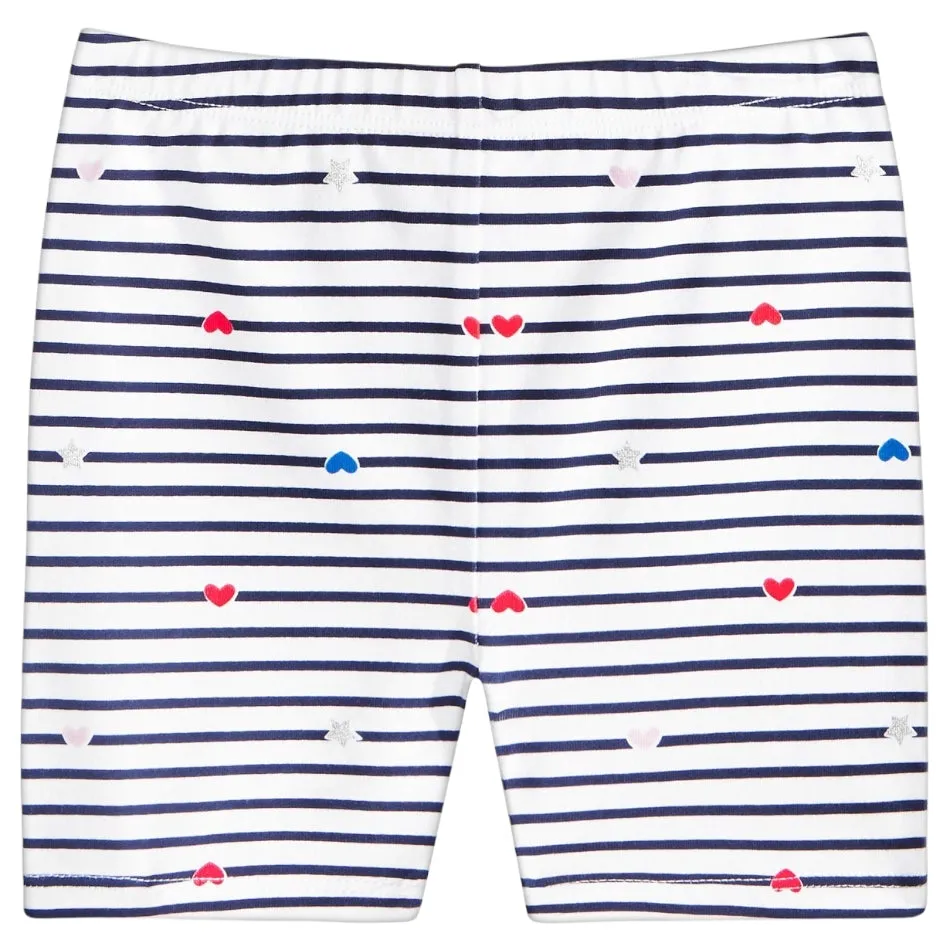 First Impressions Striped Bike Shorts