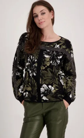 Floral print knit