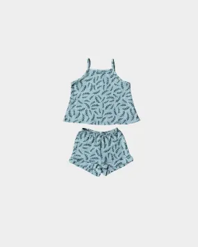 Gauze Tank & Short Set - Herb