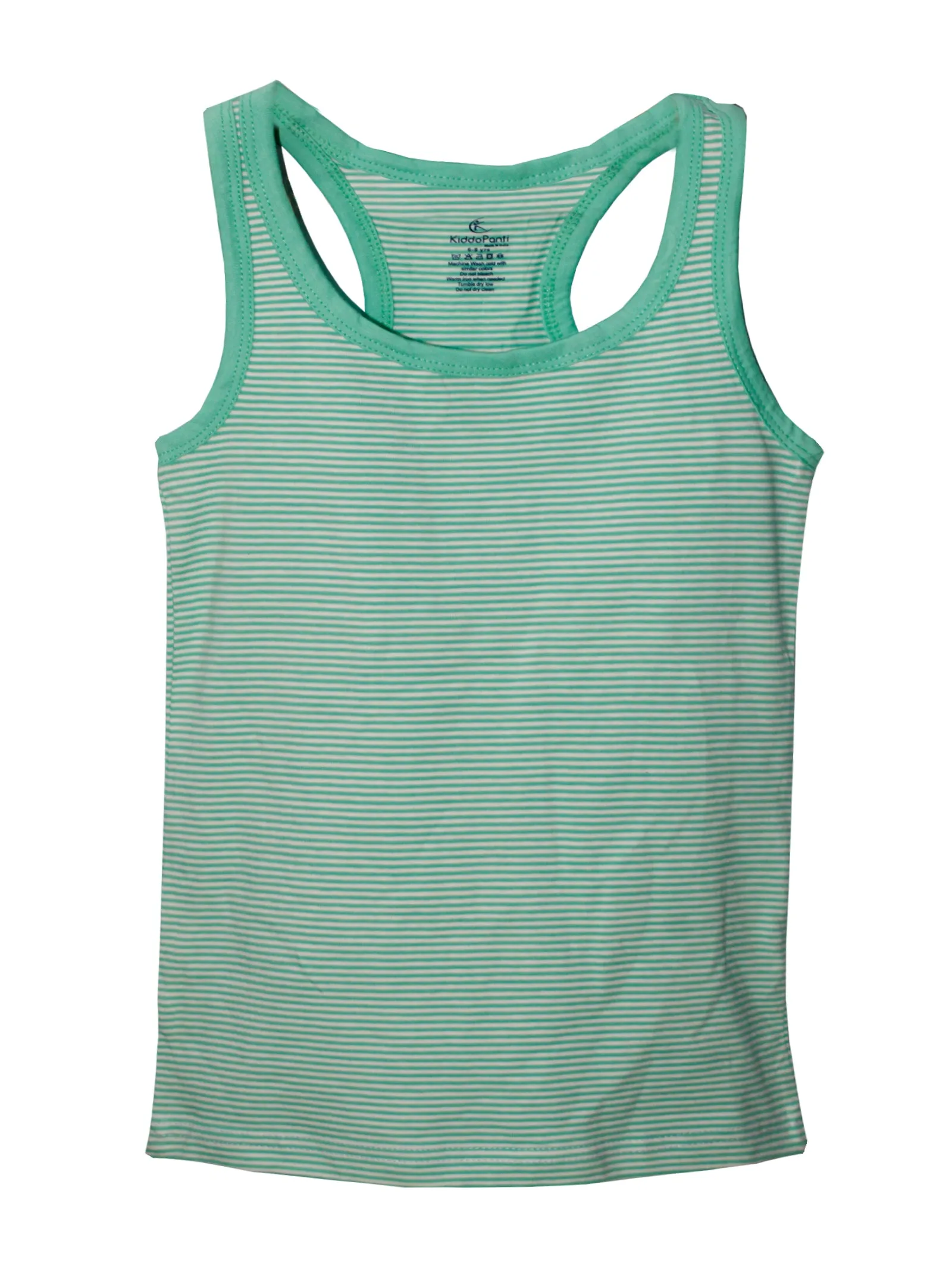 Girls Cotton Rib Racer Back Tank Top