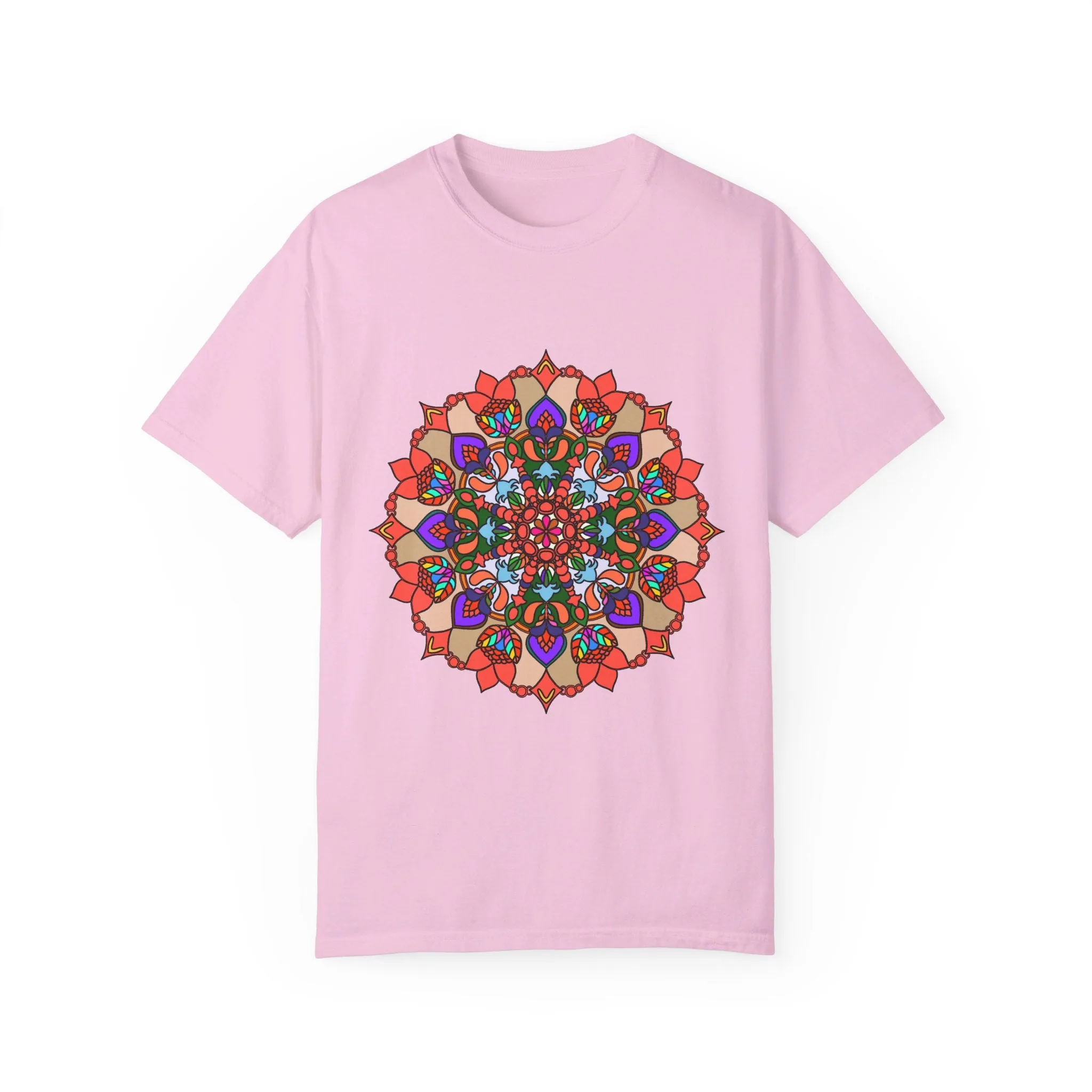 Handmade Mandala Design T-Shirt - 100% Cotton