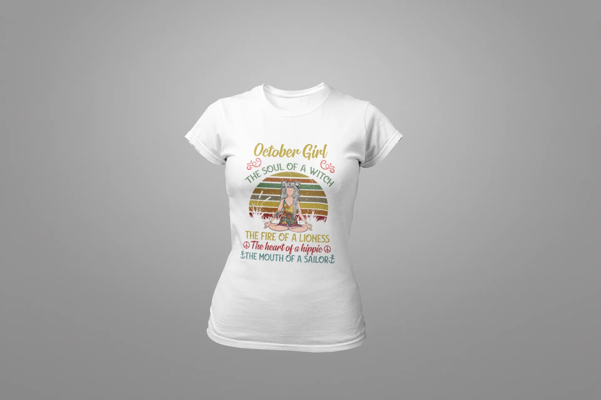 Hippie October Girl Graphic T-shirt