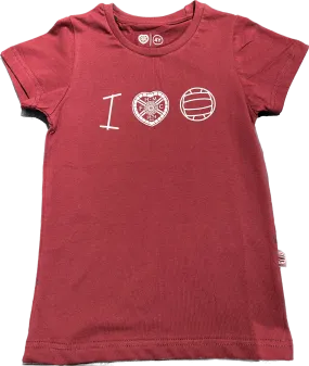 I Heart Football T-Shirt (maroon)