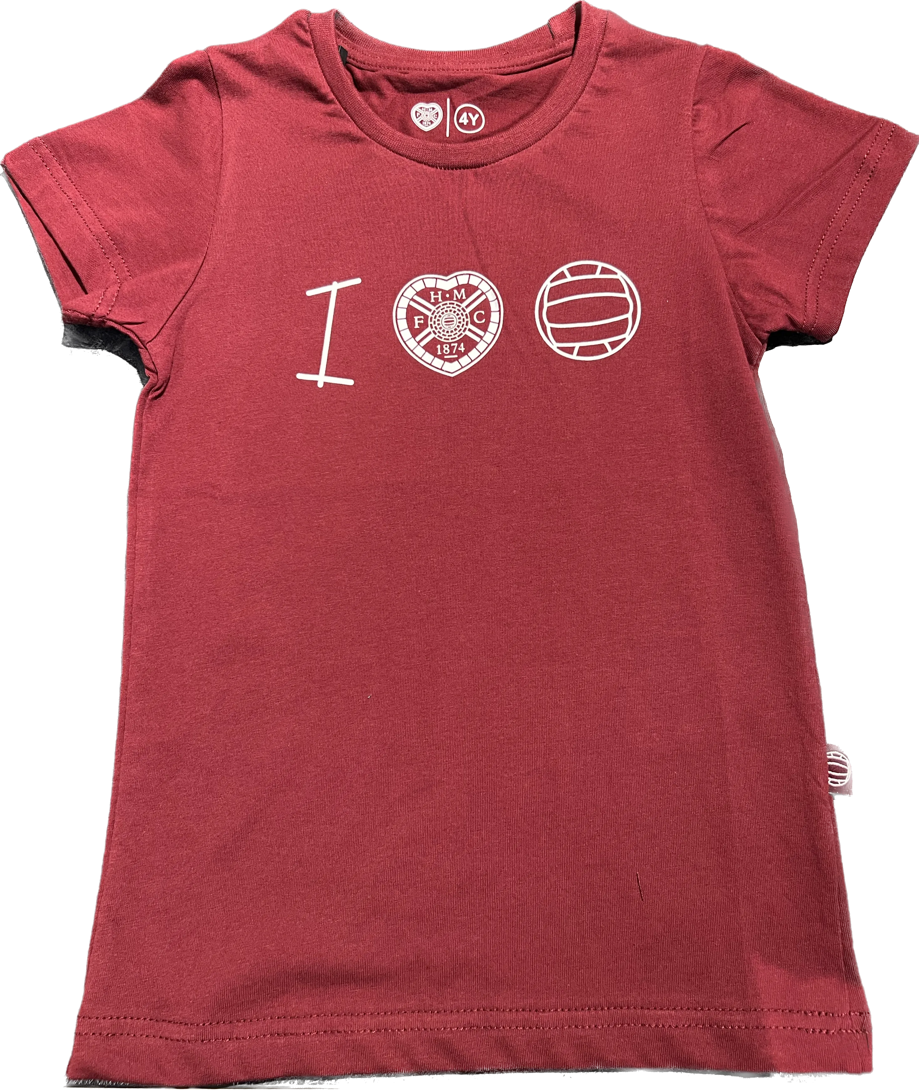 I Heart Football T-Shirt (maroon)