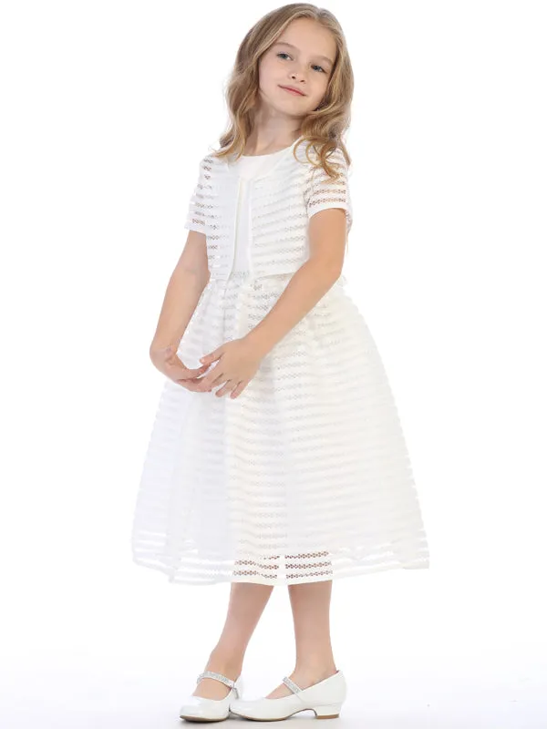 Ivory Flower Girl Dress w/ Bolero (11)