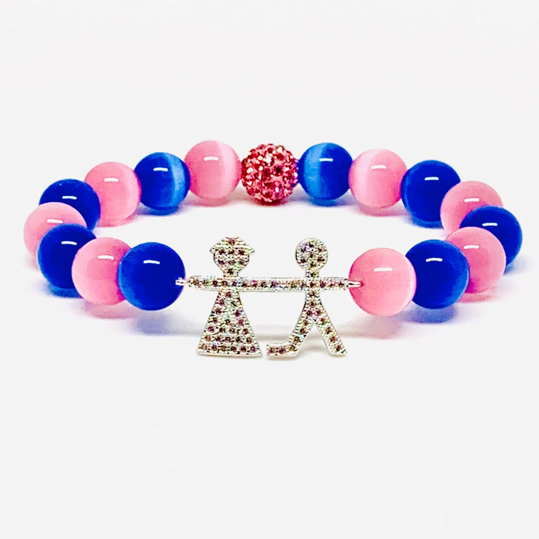 Jack and Jill Crystal Boy and Girl Bracelet