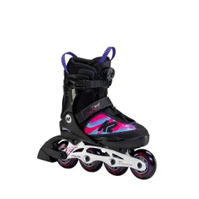 K2 Charm BOA Alu Kids Snowboard Boots - Purple Swirl Design