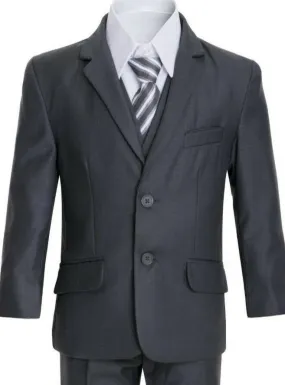 L - Boys Charcoal Grey Slim Suit (Executive)