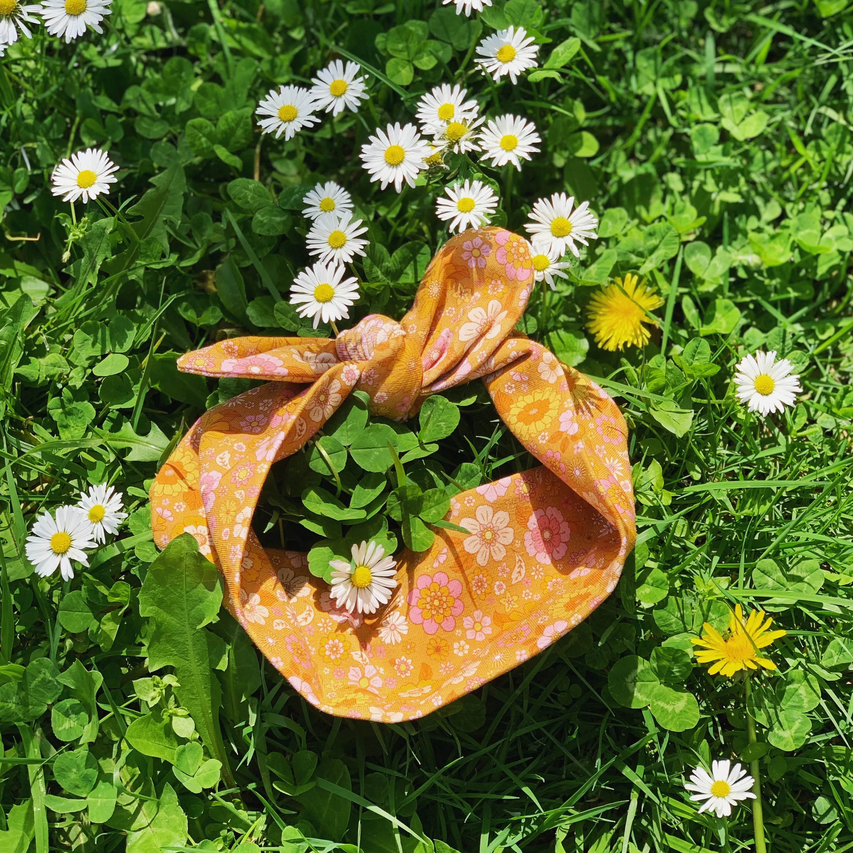 Marigold top-knot headband