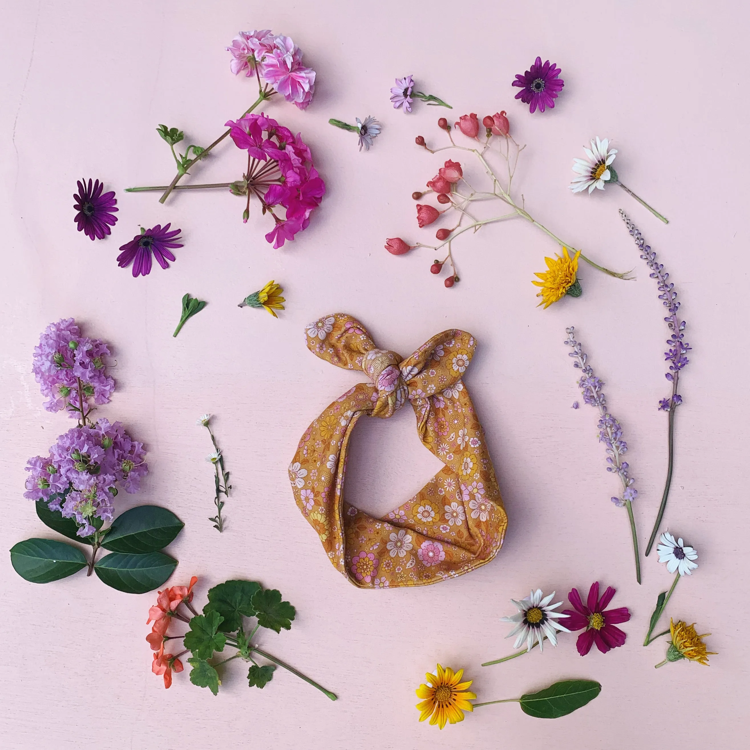 Marigold top-knot headband