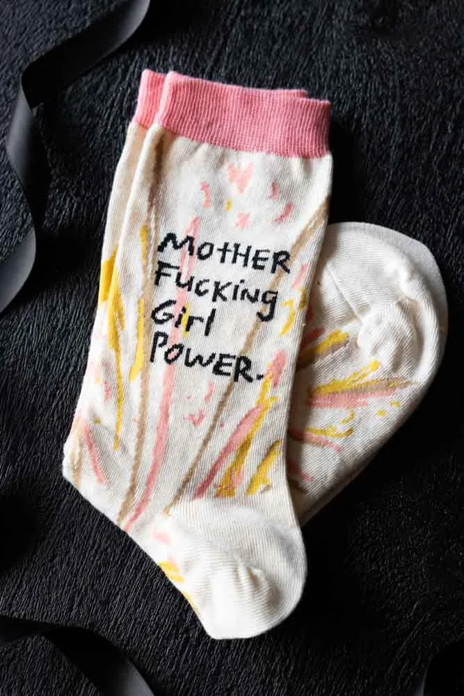 Mother Fucking Girl Power Womens Crew Socks