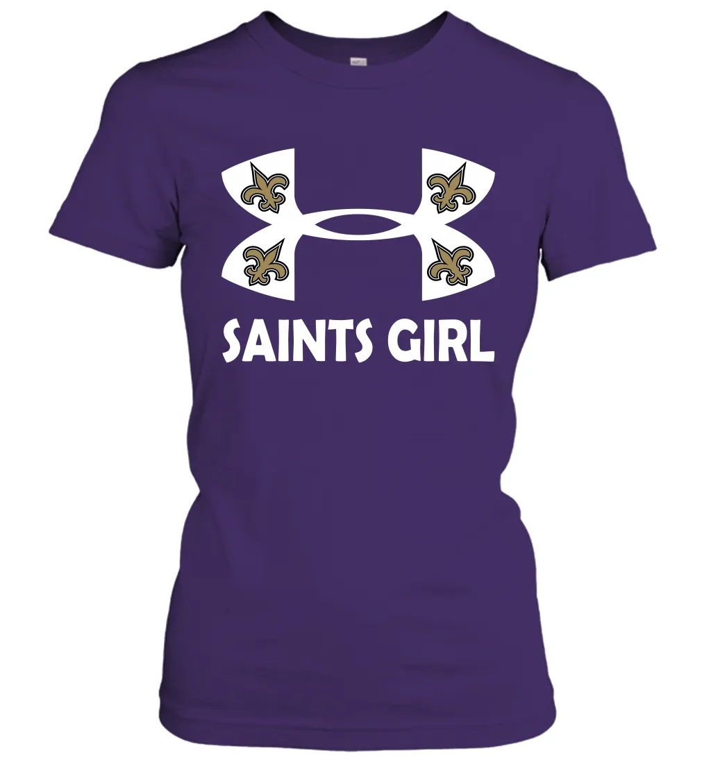 New Orleans Saints Girl Under Armour Football Short Sleeve