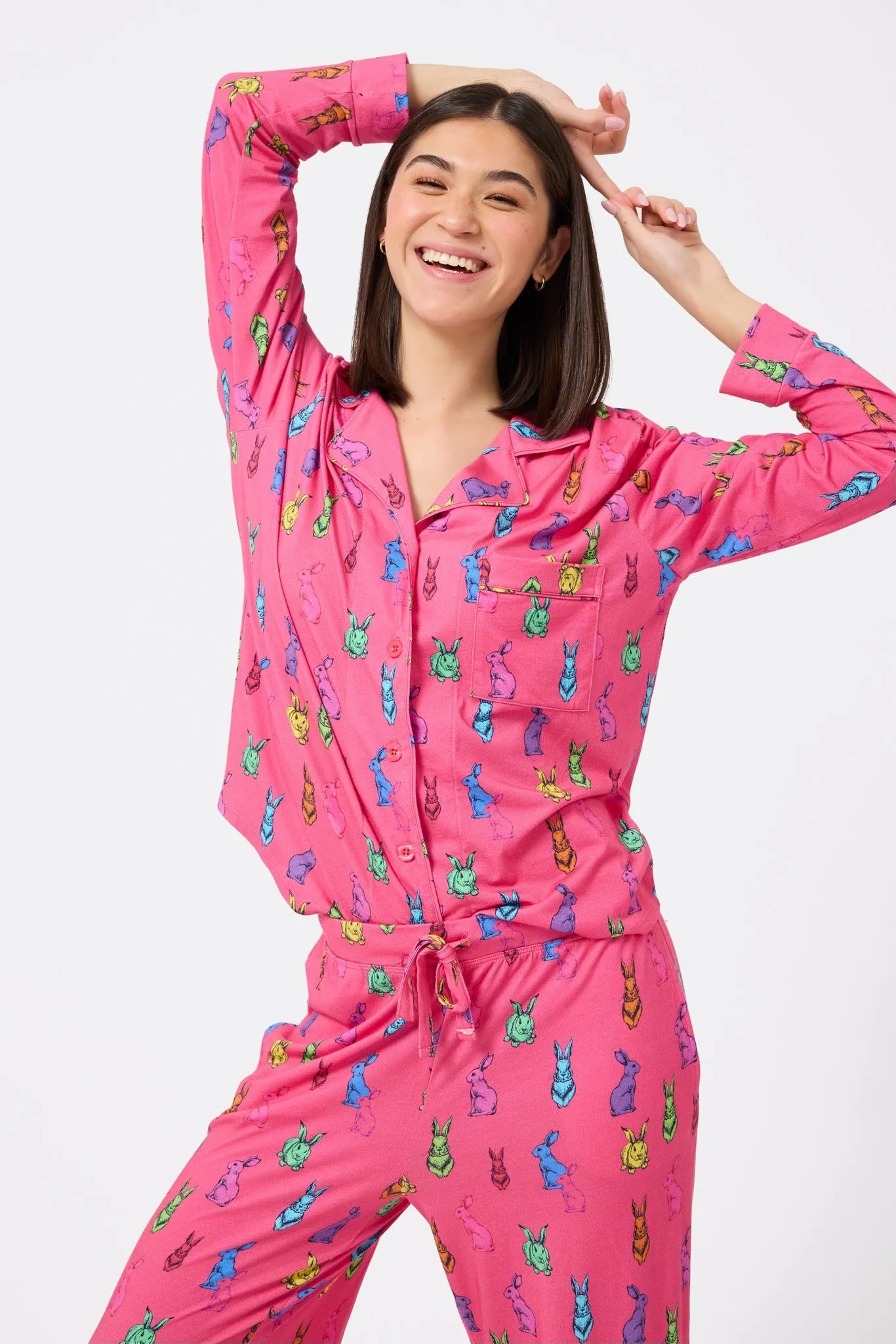 Barbie Girl Pink Bunny Pajama Set