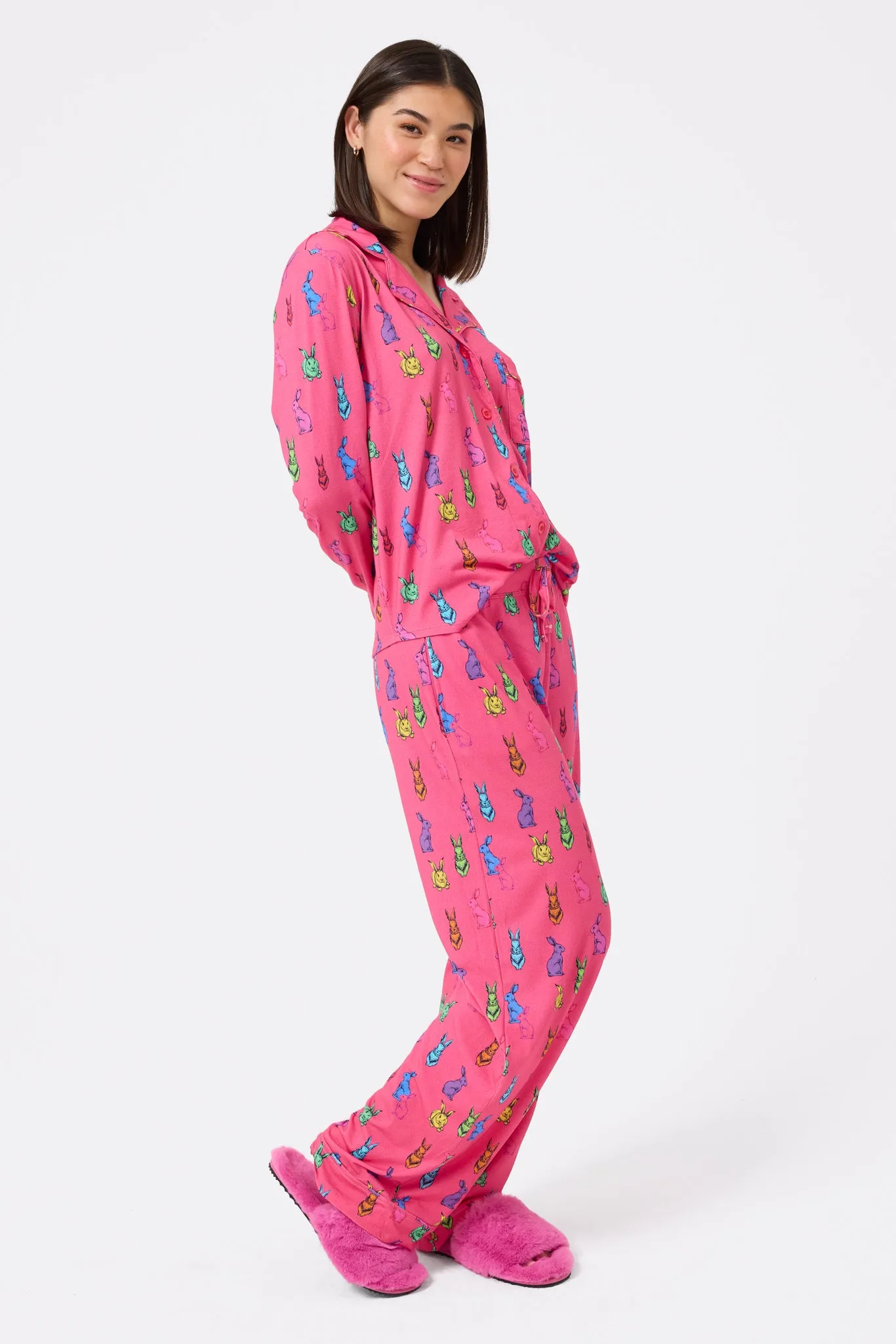 Barbie Girl Pink Bunny Pajama Set