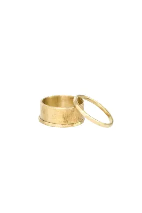 Perfect Stackable Brass Three Ring Set