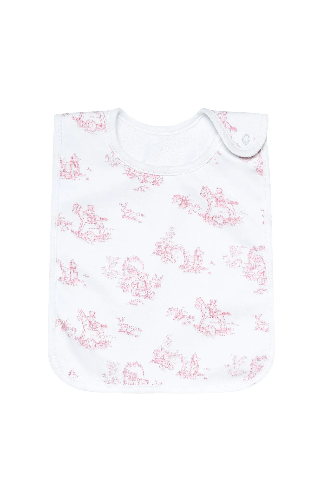 Pink Toile Baby Feeding Bib