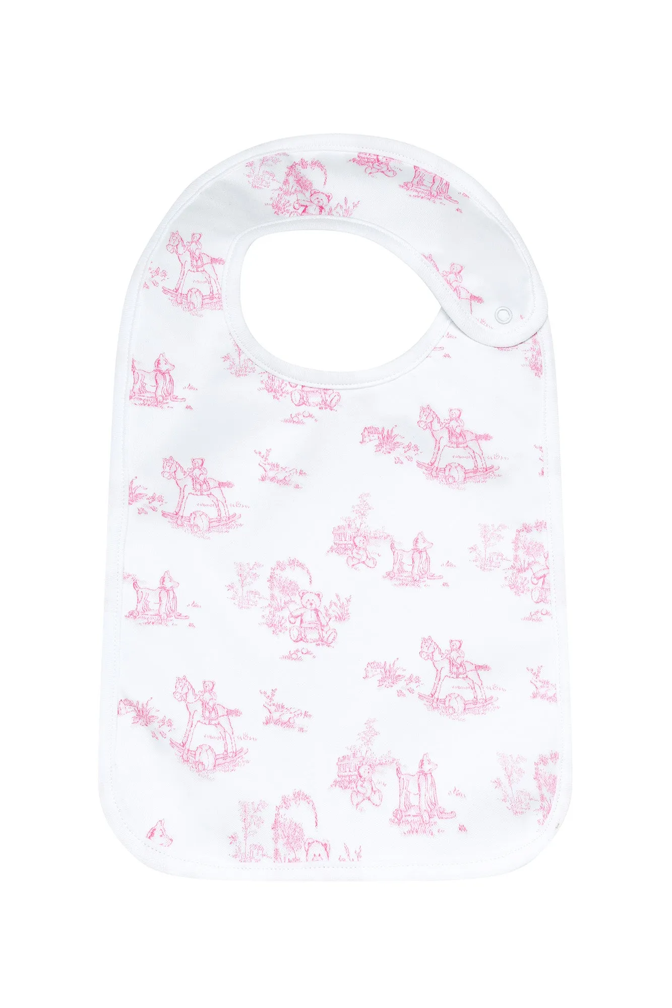 Pink Toile Baby Feeding Bib