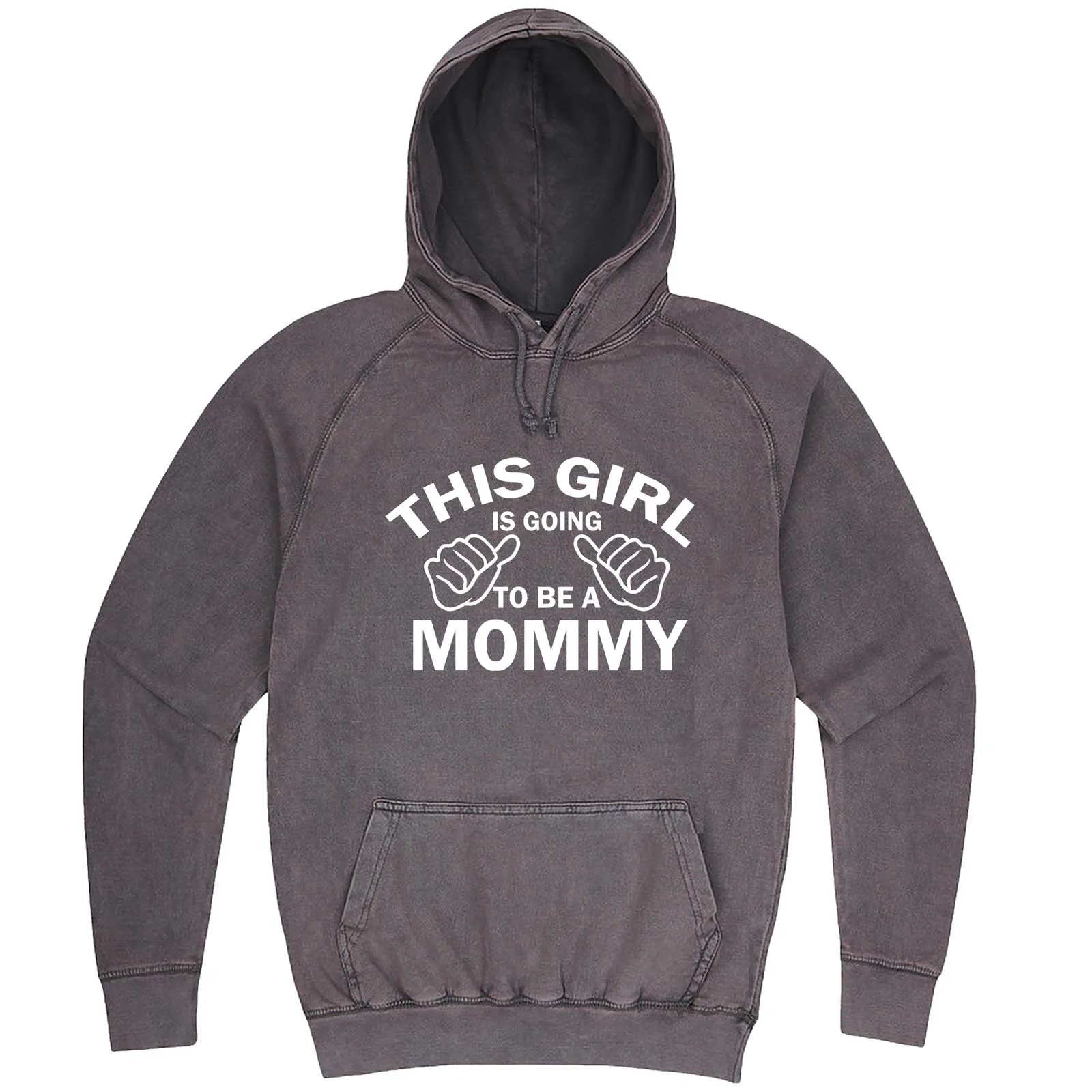 "This Girl is Going to Be a Mommy, White Text" hoodie