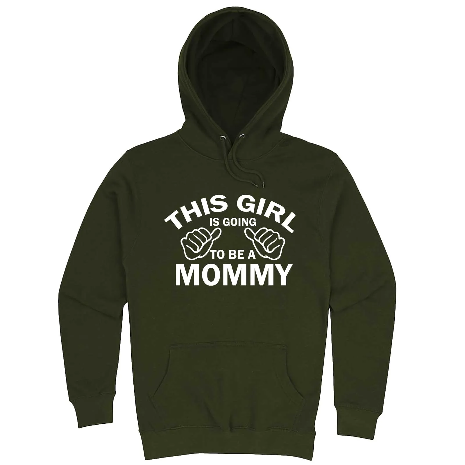 "This Girl is Going to Be a Mommy, White Text" hoodie