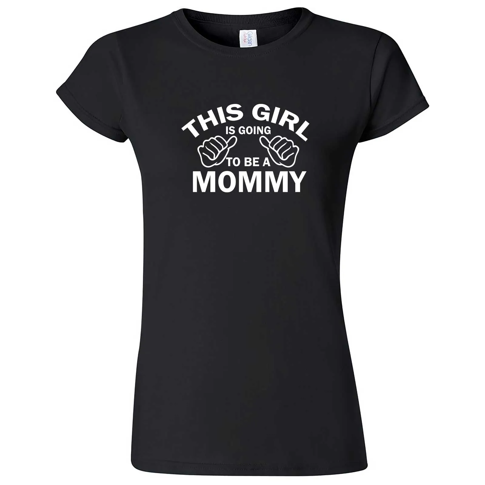 "This Girl is Going to Be a Mommy, White Text" women's t-shirt