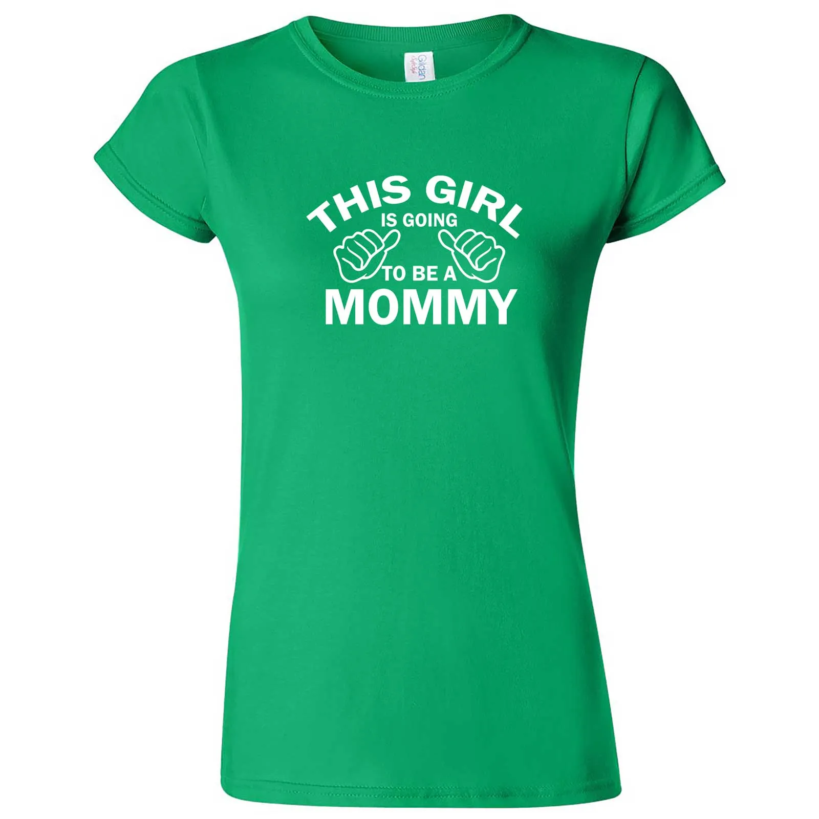 "This Girl is Going to Be a Mommy, White Text" women's t-shirt