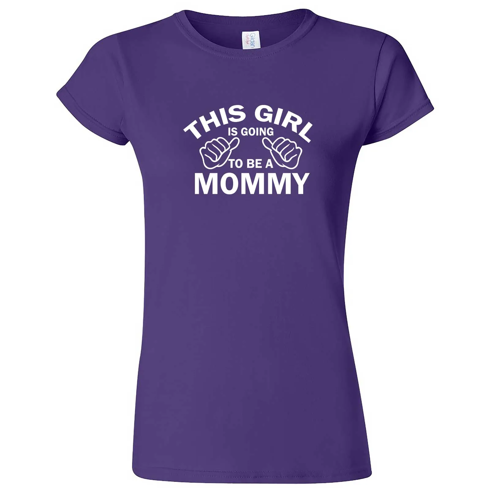 "This Girl is Going to Be a Mommy, White Text" women's t-shirt