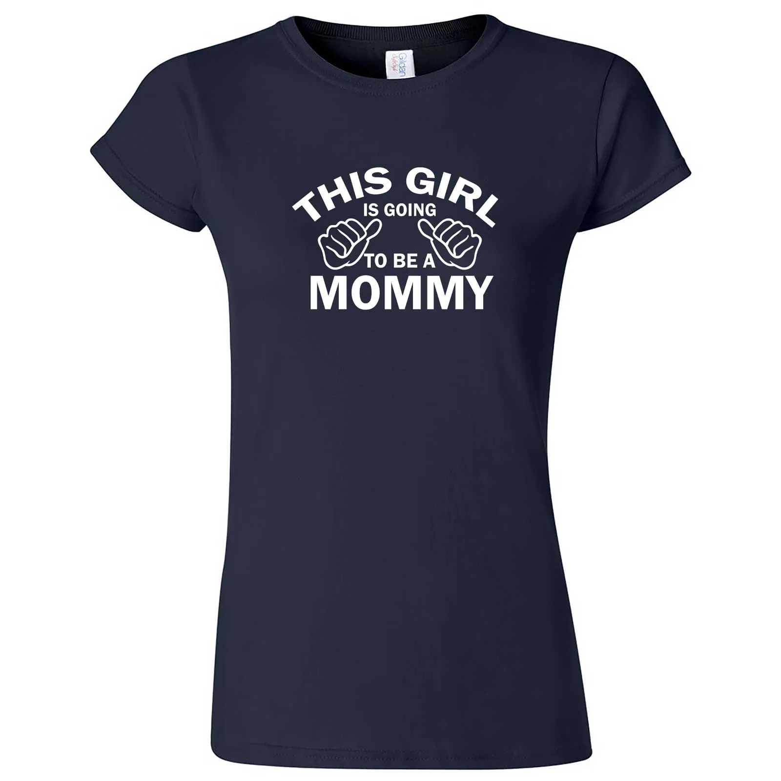 "This Girl is Going to Be a Mommy, White Text" women's t-shirt