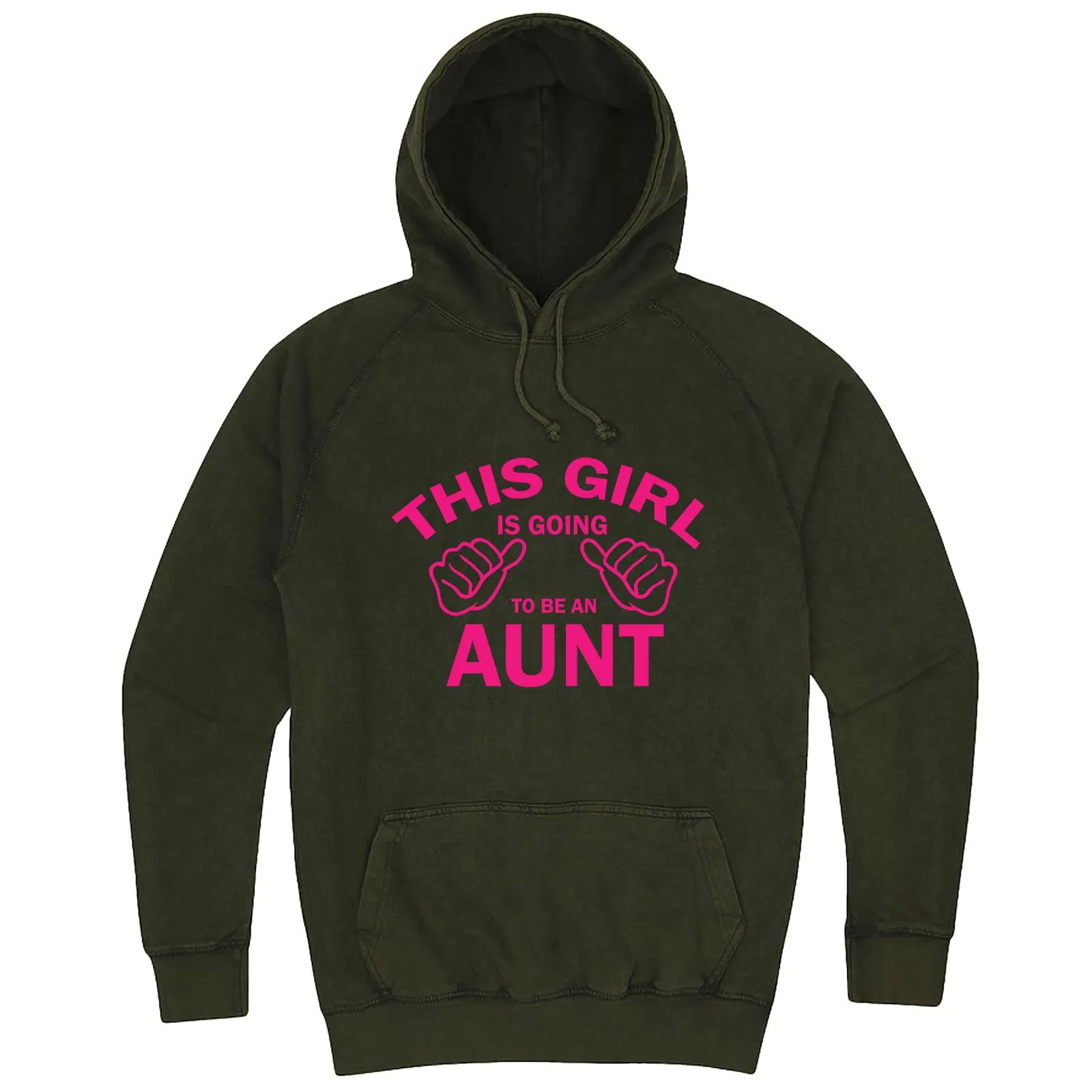 "This Girl is Going to Be an Aunt, Pink Text" hoodie