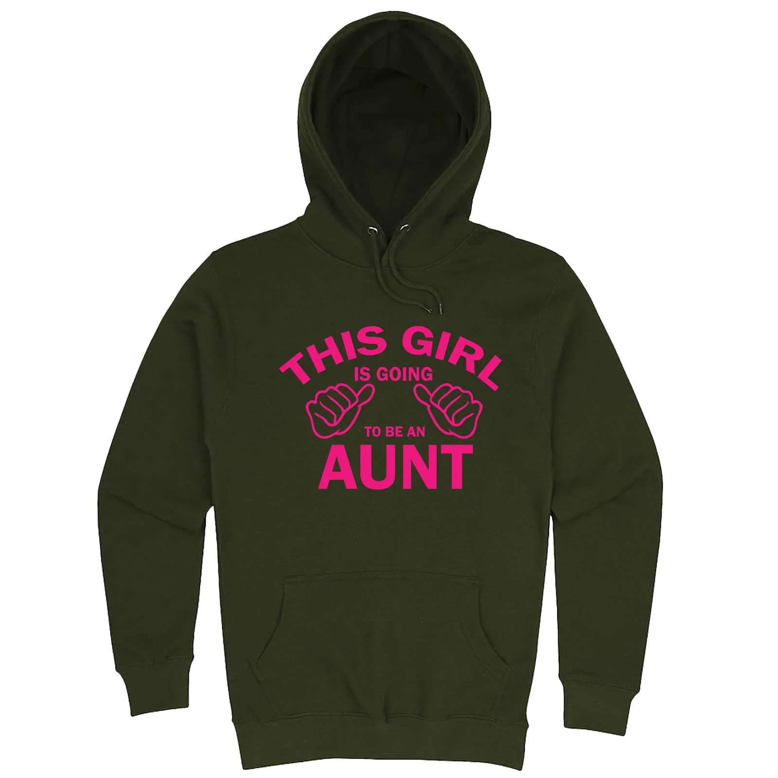 "This Girl is Going to Be an Aunt, Pink Text" hoodie