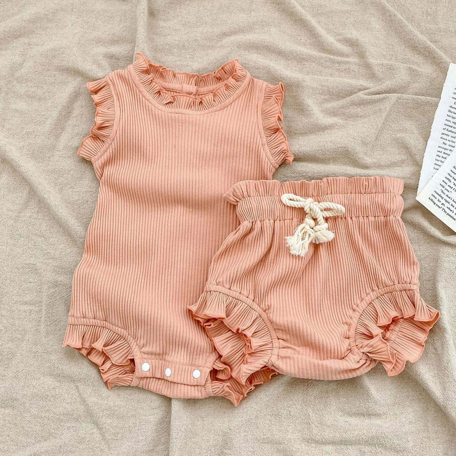 Ribbed Bodysuit & Bloomers Set