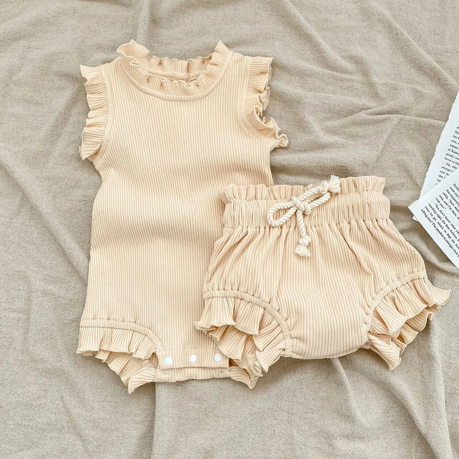 Ribbed Bodysuit & Bloomers Set