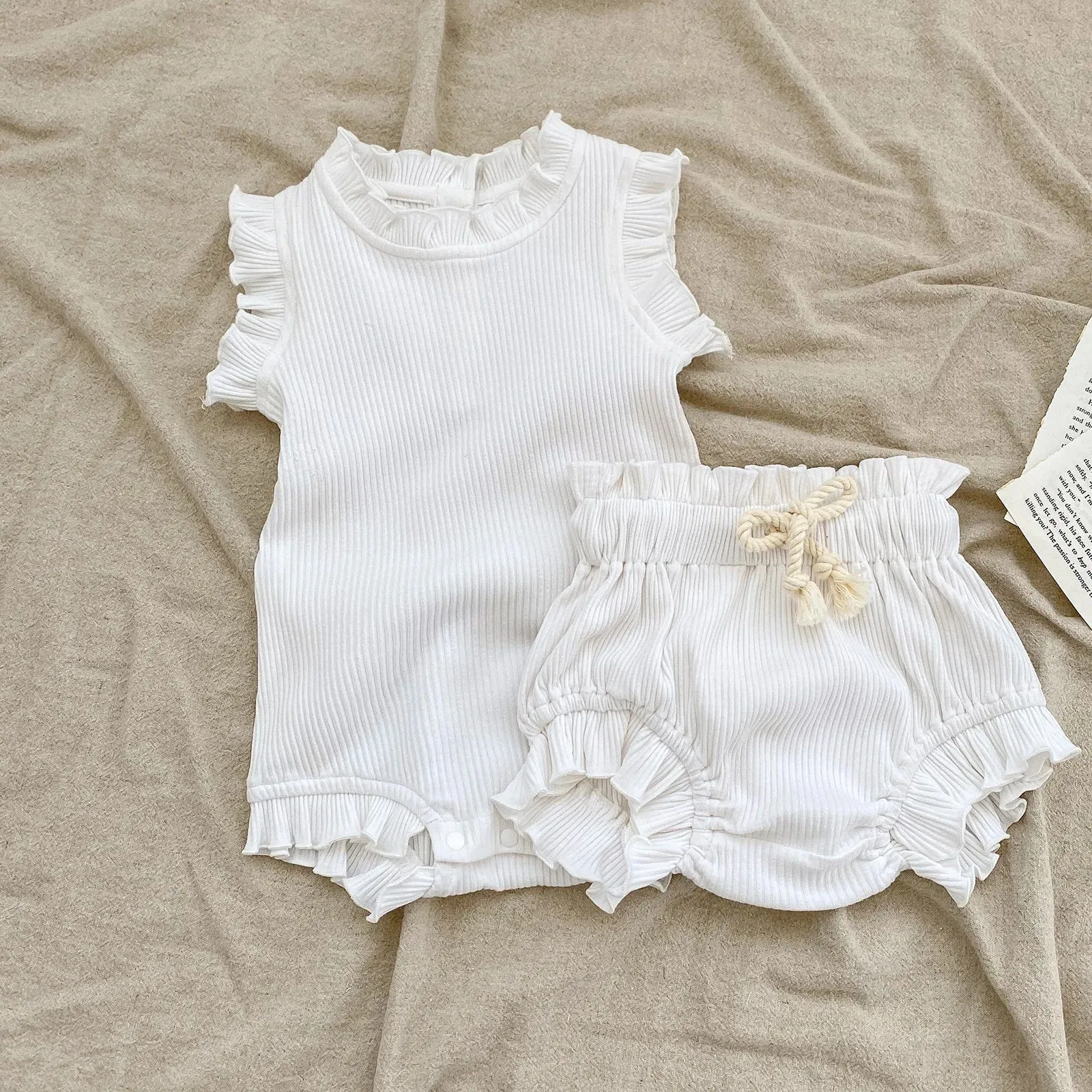 Ribbed Bodysuit & Bloomers Set