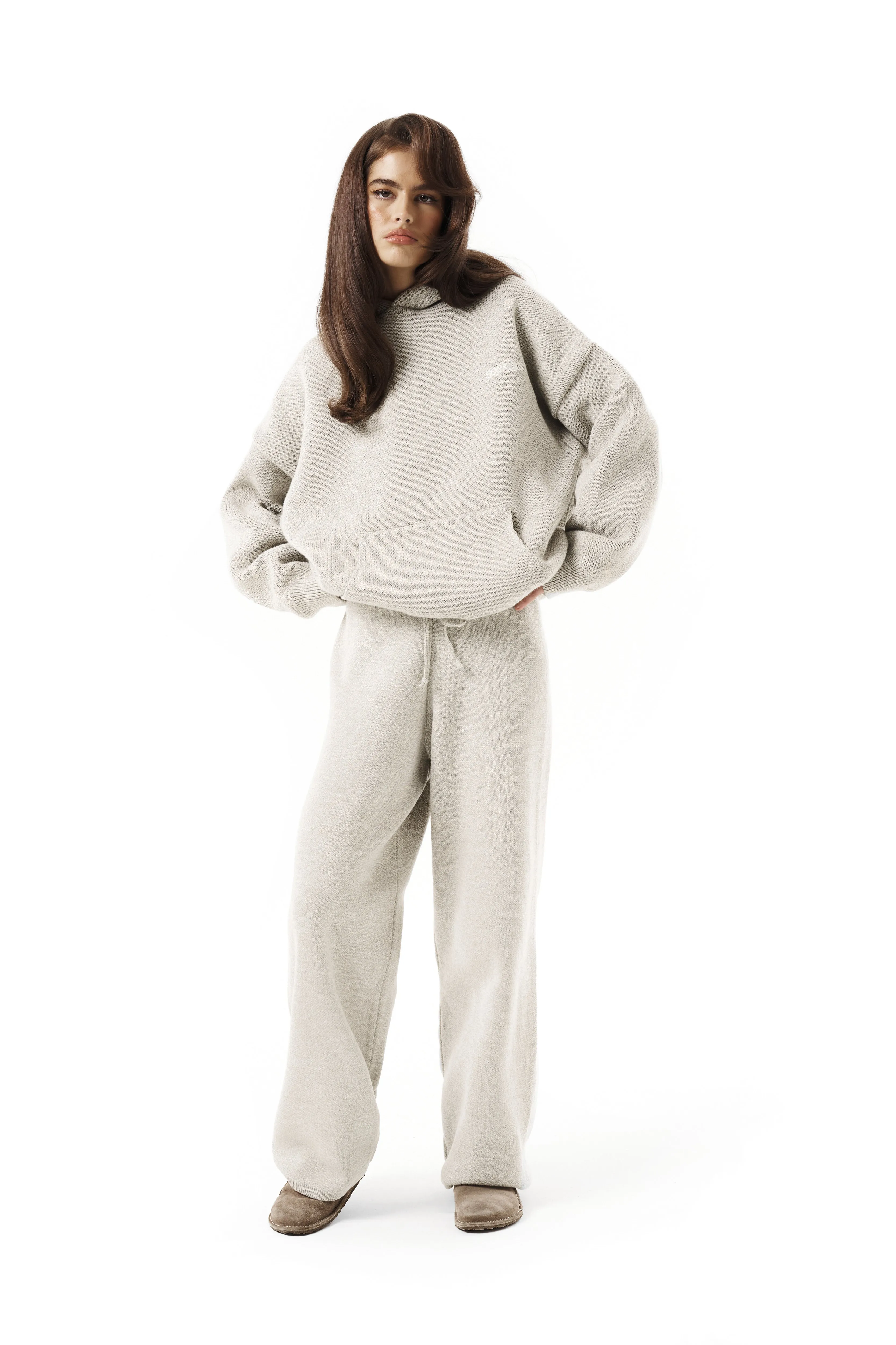 Cozy Seekers Knit Sweatpants in Husk - Perfect for Comfort and Style