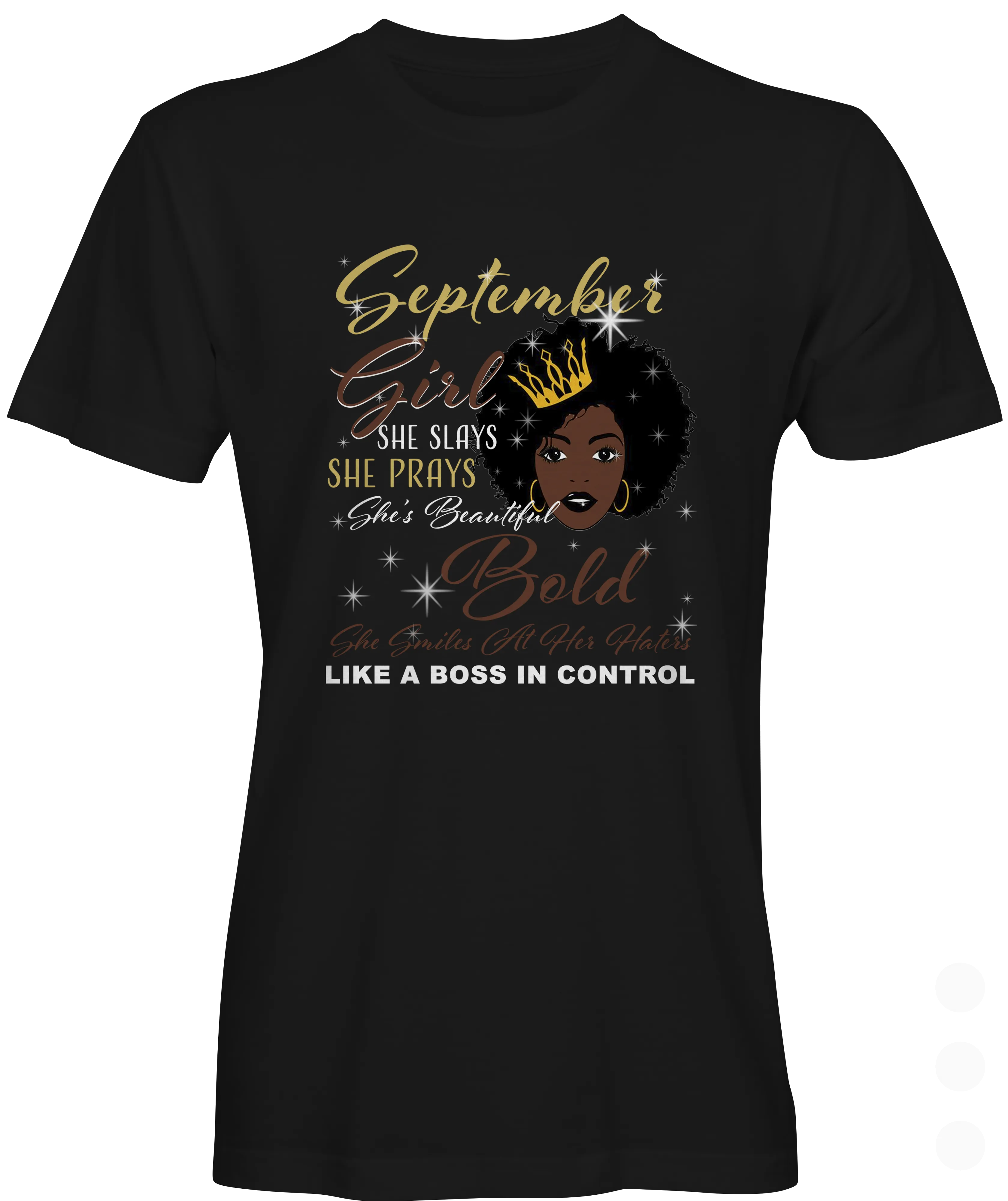 September Girl Birthday Graphic Ladies T-shirt