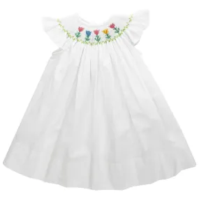 Smocked Tulips- Bishop Dress