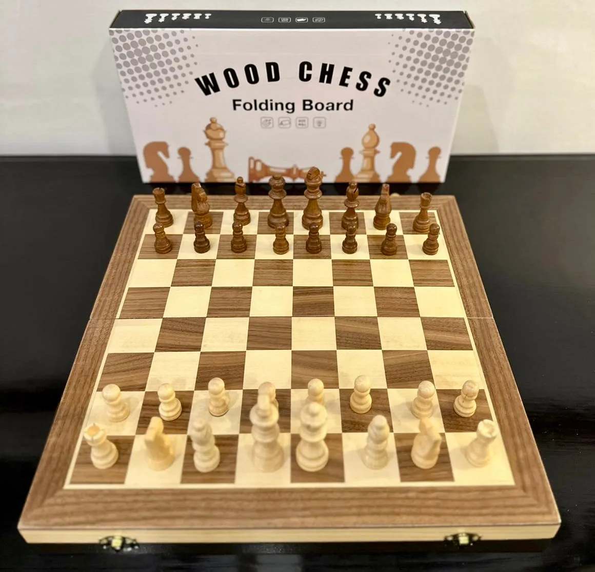 Wooden Chess & Backgammon Set